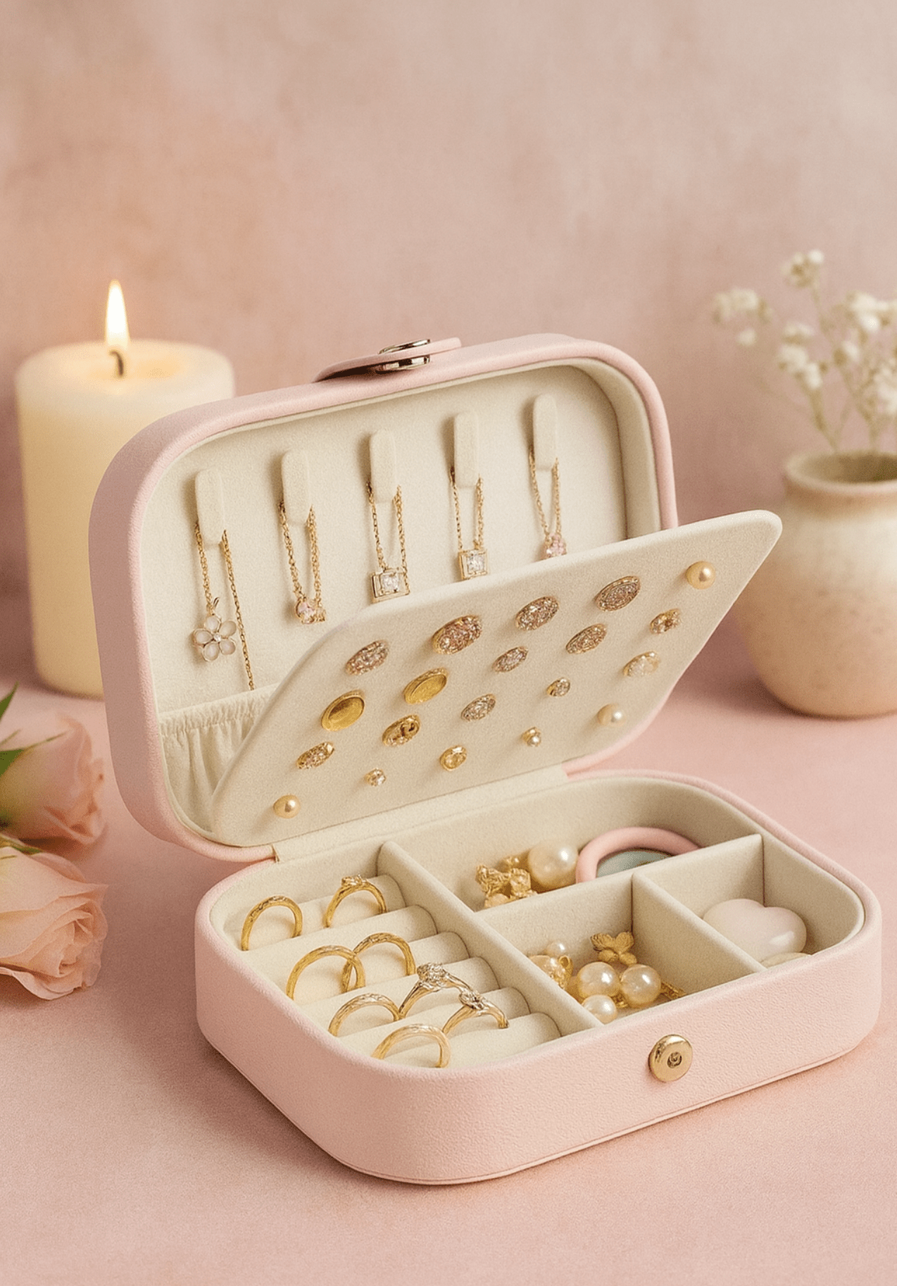 Boite à bijoux - Compacte & Elégante - NananouilleStudioNananouilleStudioNananouilleStudio