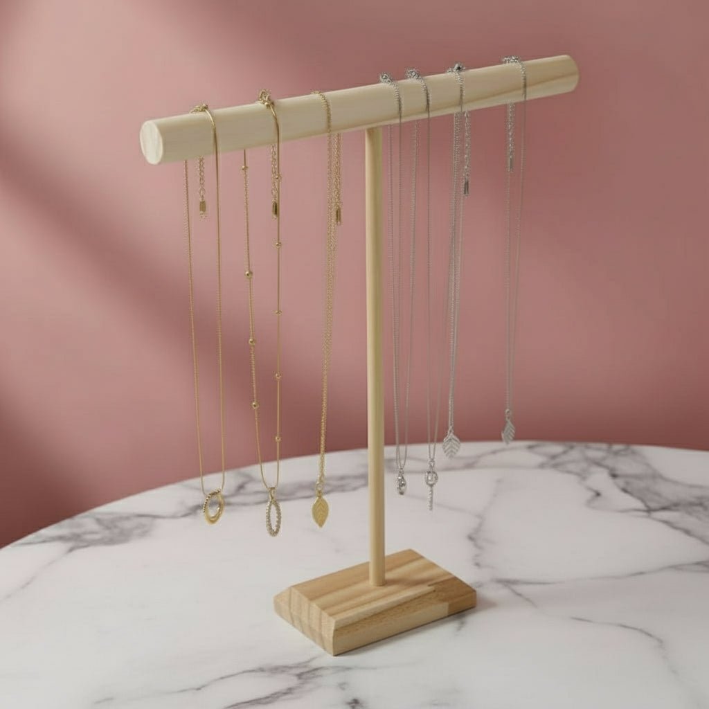 Présentoir à Bijoux en Bois Massif – Support pour Bracelets, Colliers & Bandeaux - NananouilleStudioNananouilleStudioNananouilleStudio